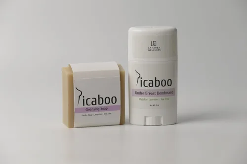 Vista 6 de Picaboo Comfort & Confidence Kit de La Parea Wellness: jabón, desodorante y bálsamo antirozaduras