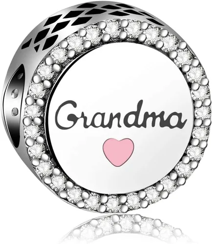 Vista 308 de LUXILLA Abalorio de plata de ley 925 para madre, hija, abuela, para familia, amor, madre, hija, abuela, para pulseras, collares, dijes, abalorios