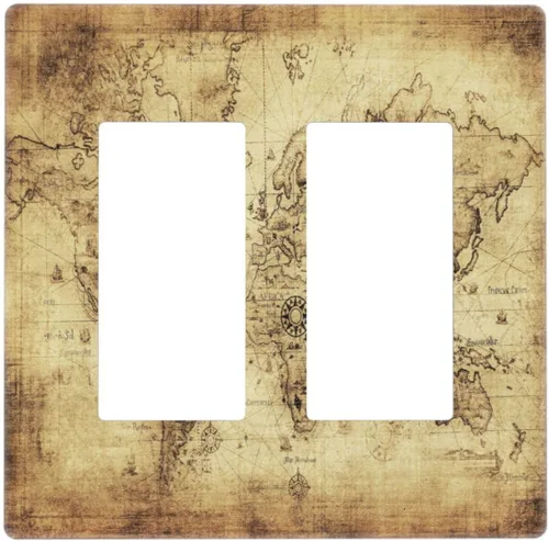 Vista 166 de Cubierta de placa de pared IOFNG Bandera Americana de EE. UU. de otoño, hojas de caza, astas de ciervo, antílope, interruptor de luz de toma única