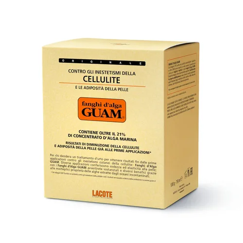 Vista 7 de Guam Barro de algas calientes anticelulíticas – Fórmula original para esculpir muslos y piernas – Tratamiento de estiramiento de la piel (35.27 oz)