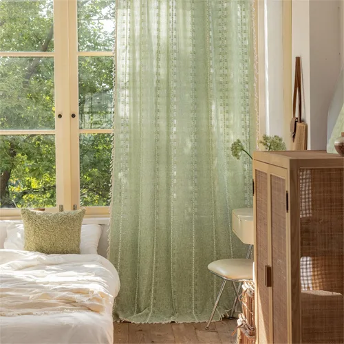 Vista 12 de Sutuo Home - Cortinas bohemias negras de 84 pulgadas de largo para dormitorio y guardería, cortinas de estilo rústico con dobladillo para barra
