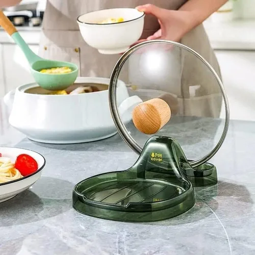 Vista 6 de Espátula de cocina multifunción, soporte para espátula de cocina multifuncional, soporte para cucharas con soporte para tapa, espátula de cocina
