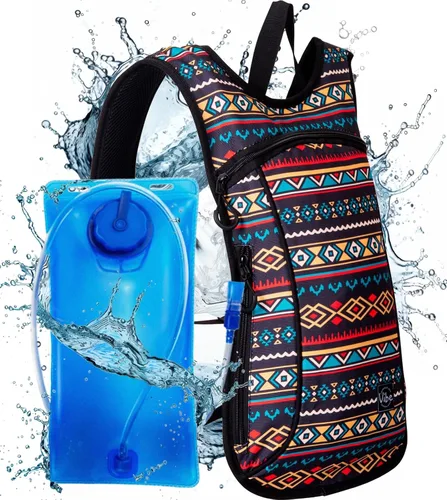 Vista 15 de Vibe Festival Gear Mochila de hidratación con bolsa de agua de 2 L para mujeres, hombres, adolescentes y niños, Hydropack Hydro Sports, al aire
