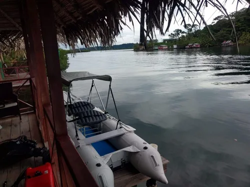 Vista 8 de BRIS Kayak inflable de 15.4 pies para 4 personas en canoa