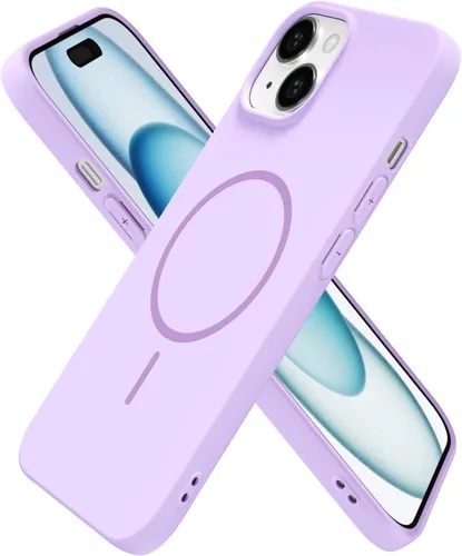 Vista 179 de Oakxco Funda de Silicona Mag Safe para iPhone 12 Pro Max, Funda Magnética Delgada y Fina Compatible con Carga Inalámbrica MagSafe, Bonita Funda