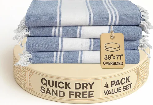 Vista 67 de LANE LINEN Toalla de Playa, Paquete de 2 Toallas de Playa de Gran Tamaño, 39"x71", Toallas de Piscina de Secado Rápido para Adultos, Absorbentes a