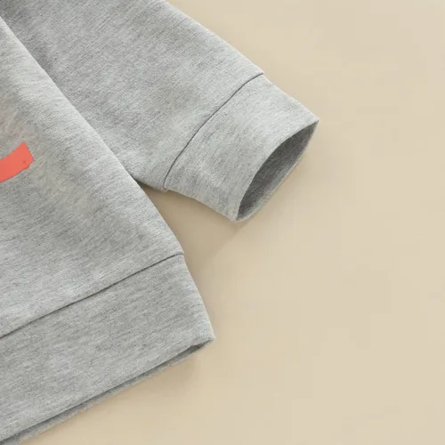 Vista 7 de Ropa de Halloween para bebé y niña, sudadera con estampado de letras, cuello redondo, suéter de manga larga