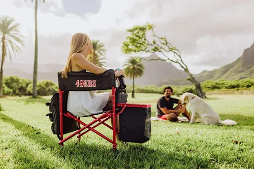 Vista 2 de PICNIC TIME NFL NFL Fusion - Silla de campamento unisex para adultos, con mesa auxiliar y enfriador suave, silla de playa para adultos, silla