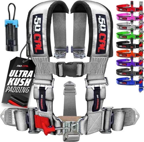 Vista 12 de 5 Point Harness for Bucket Seat & Bypass Plug for Bucket Seat, 9 Color Options, Compatiable with Canam, Racing Harness, UTV
