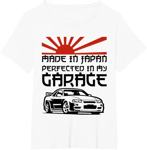Vista 32 de JDM Japan Motorsport Tuning Car - Camiseta de los años 90, Blanco, S