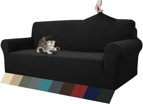 Vista 45 de ZNSAYOTX 1 Funda de silla Jacquard para sala de estar, funda de silla de alta elasticidad con brazos, antideslizante, apta para mascotas, funda