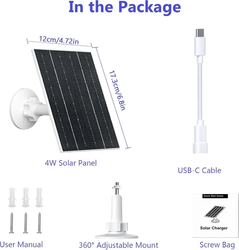 Vista 2 de Zivif Panel solar USB de 4W 5V para cámara de batería recargable al aire Blanco