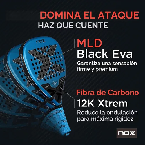 Vista 3 de NOX Pala de pádel EA10 Ventus Attack 12K Xtrem 2026