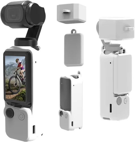 Vista 10 de PULUZ Funda protectora de silicona para Insta360 X4 con tapa de lente, cubierta protectora suave para la cámara y protector de lente estándar