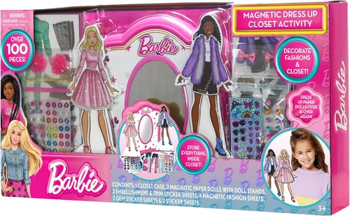 Vista 6 de Tara Toys Barbie Magnetic Dress Up Closet Activity - Juego de diseño