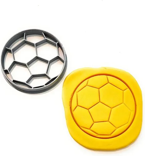 Vista 2 de T3D - Juego de 3 cortadores de galletas de fútbol, pelota, zapatos y camiseta de fútbol, adecuado para pasteles, galletas y fondant, molde