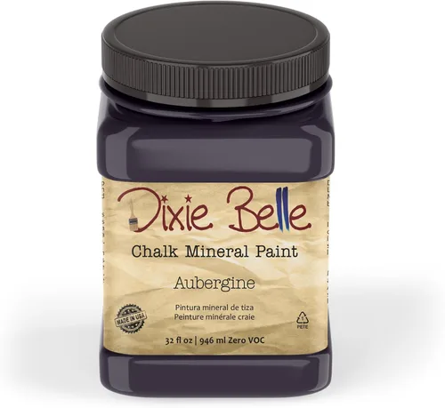 Vista 262 de Pintura para muebles con acabado de tiza Dixie Belle Paint Company - Amatista (4oz) - Pintura mineral de tiza chic púrpura profundo mate