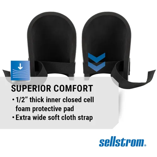 Vista 4 de Sellstrom KneePro ZeroGravity - Rodilleras protectoras con acolchado de espuma gruesa, comodidad durante todo el día, sin marcas, ajuste universal