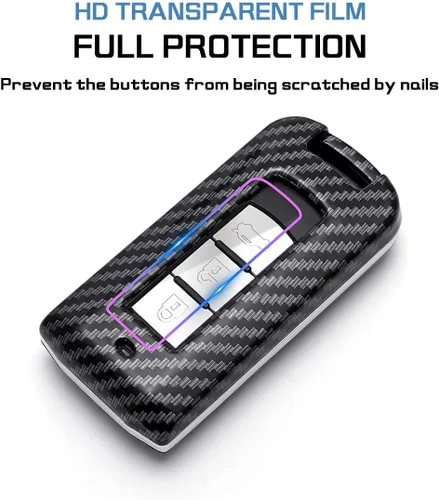 Vista 6 de ontto Compatible con Mitsubishi - Funda para llavero inteligente de entrada sin llave, funda para llave de automóvil, protección completa de 360°