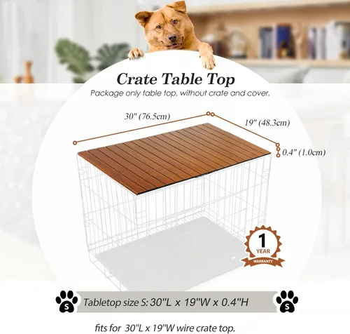Vista 5 de HiCaptain Decoración de mesa para jaula de mascotas – Decoración plegable para jaulas de perros, decoración de alambre para perrera de perro, mesa