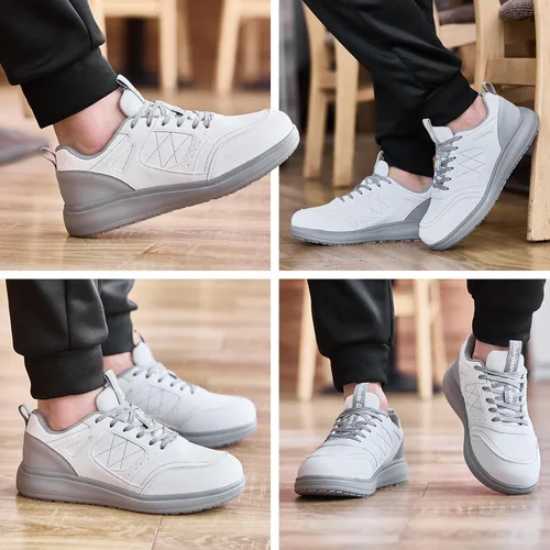 Vista 2 de Zapatos de trabajo antideslizantes para hombres, impermeables, resistentes al aceite, ligeros, duraderos, para cocina, restaurante, enfermería