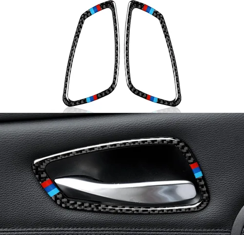 Vista 15 de Adhesivo de fibra de carbono para rejilla de aire acondicionado del panel de la consola central del coche, calcomanía decorativa compatible con BMW