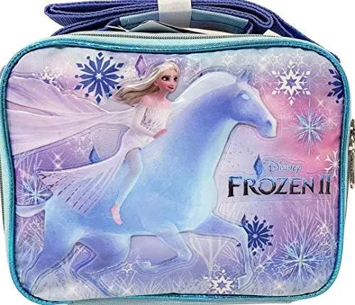 Vista 4 de Disney Frozen 'Magical Horse' - Mochila de 16 pulgadas y bolsa de almuerzo aislada, Multicolor, 16