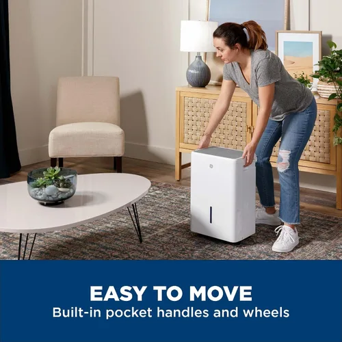 Vista 7 de GE Energy Star - Deshumidificador portátil para sótano, dormitorio, baño, armario o habitaciones pequeñas de hasta 1500 pies cuadrados, 22 pintas