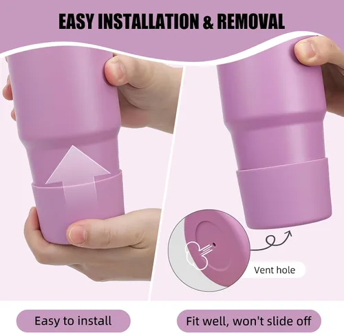 Vista 4 de Botas para vasos Stanley de 14 onzas, bota de silicona para Stanley Quencher de 14 onzas, accesorio protector inferior para vaso Stanley de 14 onzas