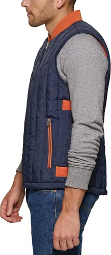 Vista 4 de Levi's Chaleco utilitario acolchado para hombre con detalles de contraste