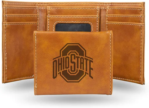 Vista 38 de NCAA Rico Industries - Billetera triple grabada con láser, con grabado láser, accesorio para hombre