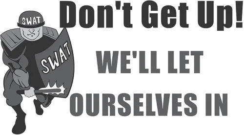 Vista 2 de CafePress SWAT Dont Get Up - Taza de café de cerámica de 11 oz (11.0 fl oz)