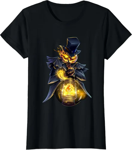 Vista 15 de Halloween Pumpkin Scary Jack O Lantern Boy Girl Men Women T-Shirt Negro
