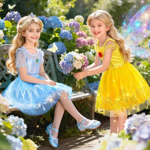 Vista 4 de Disfraces de princesa para niñas, ropa de vestir de princesa para niñas