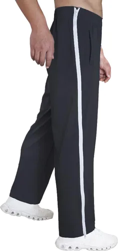 Vista 5 de Pantalones rasgados para hombre, pantalones con cremallera lateral, pantalones de pierna con cremallera, pantalones de recuperación después