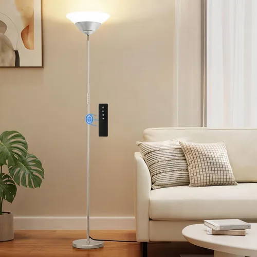 Vista 8 de SIBRILLE Lámpara de pie RGB Torchiere, lámpara de pie LED regulable de 30 W con control remoto, cambio de color, luz de esquina de 72 pulgadas