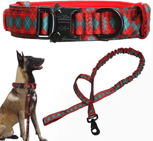 Vista 39 de Collar táctico para perro, ajustable, militar, de nailon, con asa de control y hebilla de metal resistente para perros medianos y grandes (negro, S)