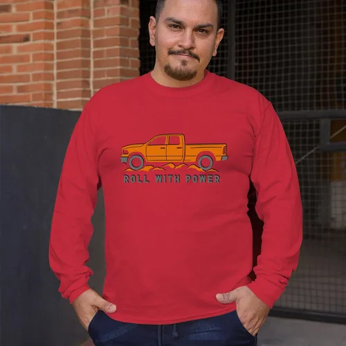 Vista 93 de Tee Hunt Camisetas gráficas y camisetas sin mangas para hombre Roll with Power Pickup Truck