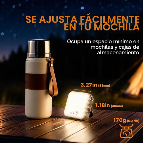 Vista 4 de WARSUN Linterna que acampa recargable, linterna solar LED 1000LM