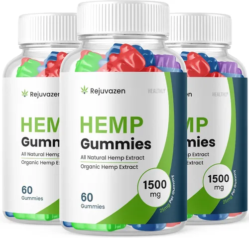 Vista 7 de Gomitas Rejuvazen – Fórmula oficial – Gomitas de cáñamo Rejuvazen Presión Arterial Fórmula de azúcar 300 mg, Gomitas Rejuvazen Mezcla de Alta