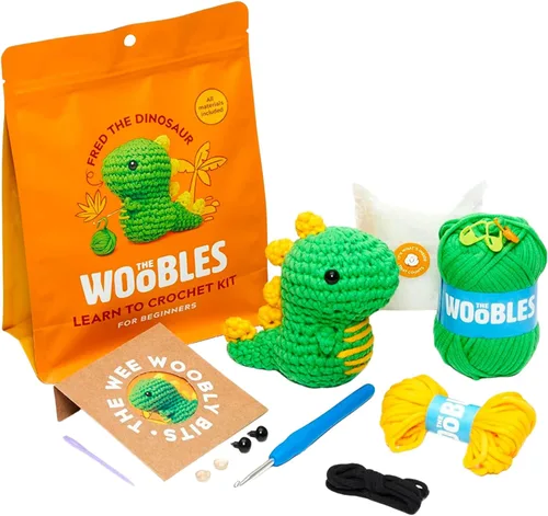Vista 16 de The Woobles Kit de ganchillo para principiantes, kit de animales de punto y ganchillo fácil de artes y manualidades, como se ve en Shark Tank