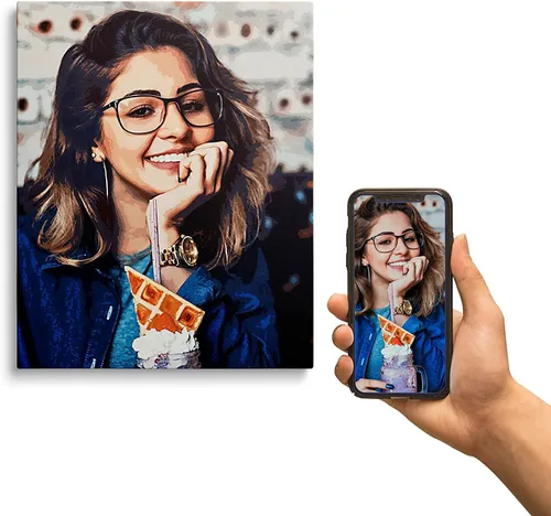 Vista 5 de Impresiones en lienzo personalizadas con tus fotos, impresión personalizada de imagen a lienzo, arte de pared personalizado para dormitorio, sala
