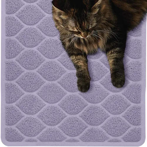 Vista 14 de MIGHTY MONKEY - Alfombrilla de atrapamiento para bandeja de arena de gato impermeable sin BPA, fácil de limpiar, respaldo texturizado, suave