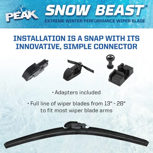 Vista 5 de PEAK Snow Beast Winter - Escobilla para limpiaparabrisas, 13 pulgadas