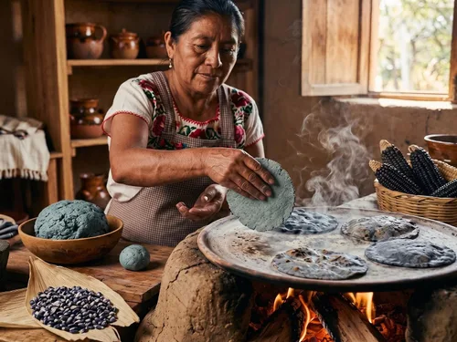 Vista 2 de Maíz Azul (Maíz Azul) - Granos enteros secos - Producto de Morelos, México 5lb.