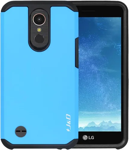 Vista 3 de J&D Funda de parachoques híbrida de doble capa resistente a prueba de golpes para LG K20 V/K20 Plus/Harmony/K10 2017/V5/Grace, cubierta protectora
