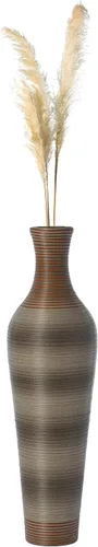 Vista 8 de Jarrón artificial de ratán de 38 pulgadas de alto en elegante color beige, pieza de declaración para decoración de sala de estar, entrada o pasillo