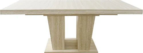 Vista 8 de Henf Juego de mesa de comedor extensible de 5 piezas para 4, mesa de cocina de imitación de mármol de 63"-79" con 4 sillas negras, juego de mesa