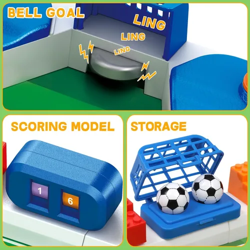 Vista 3 de Mini juego de mesa de futbolín para niños, juego de fútbol, regalos para niños, juguete de fútbol para deportes de interior, sala