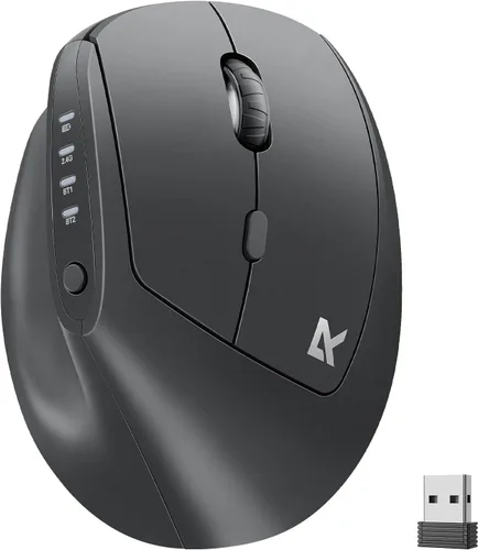 Vista 11 de Redragon - Ratón inalámbrico para laptop, mouse óptico de 2.4G para computadora de 5 niveles 4000DPI, ratones USB inalámbricos para oficina, 6